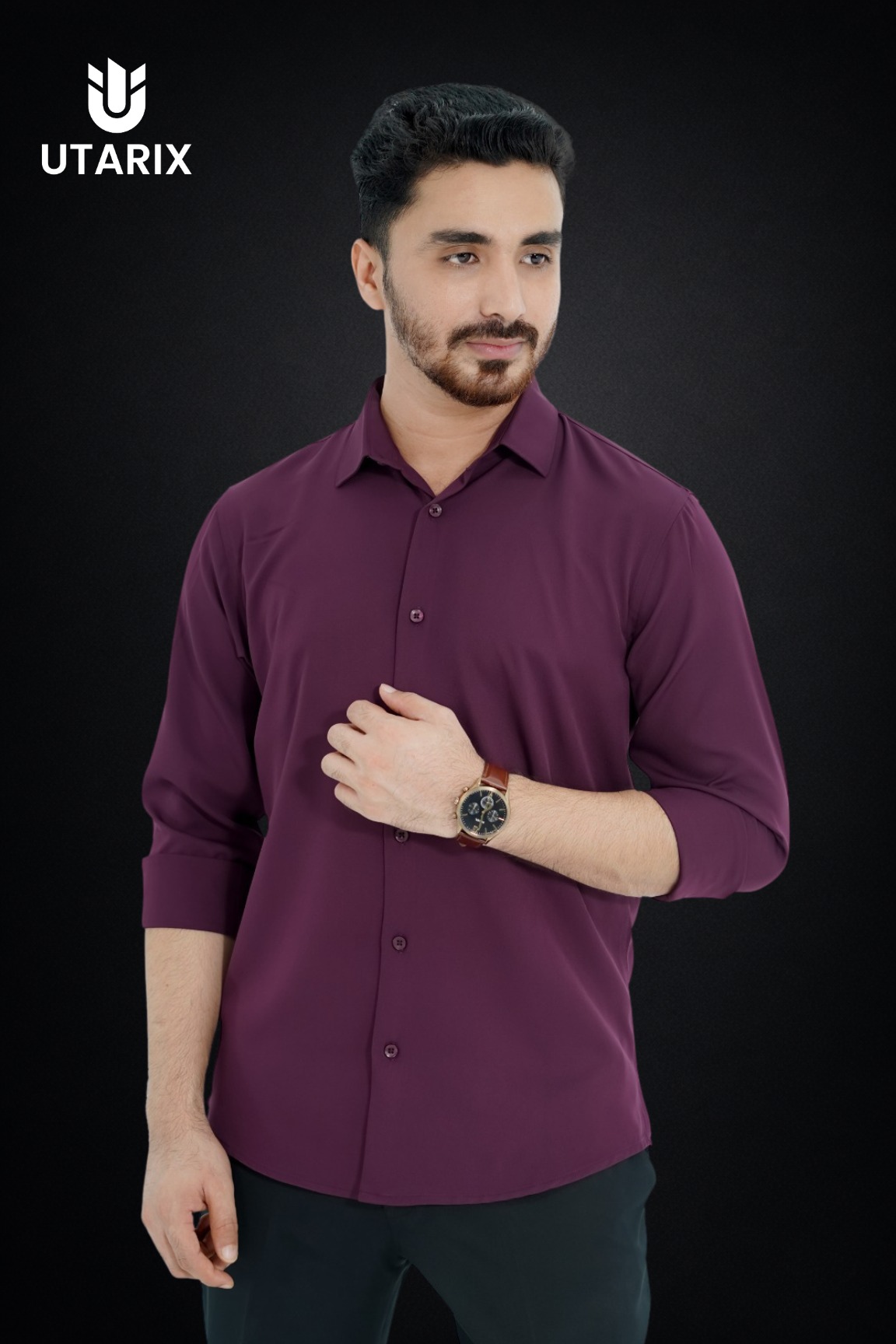 Micro-Spandex Fabric Formal Shirt-Jam
